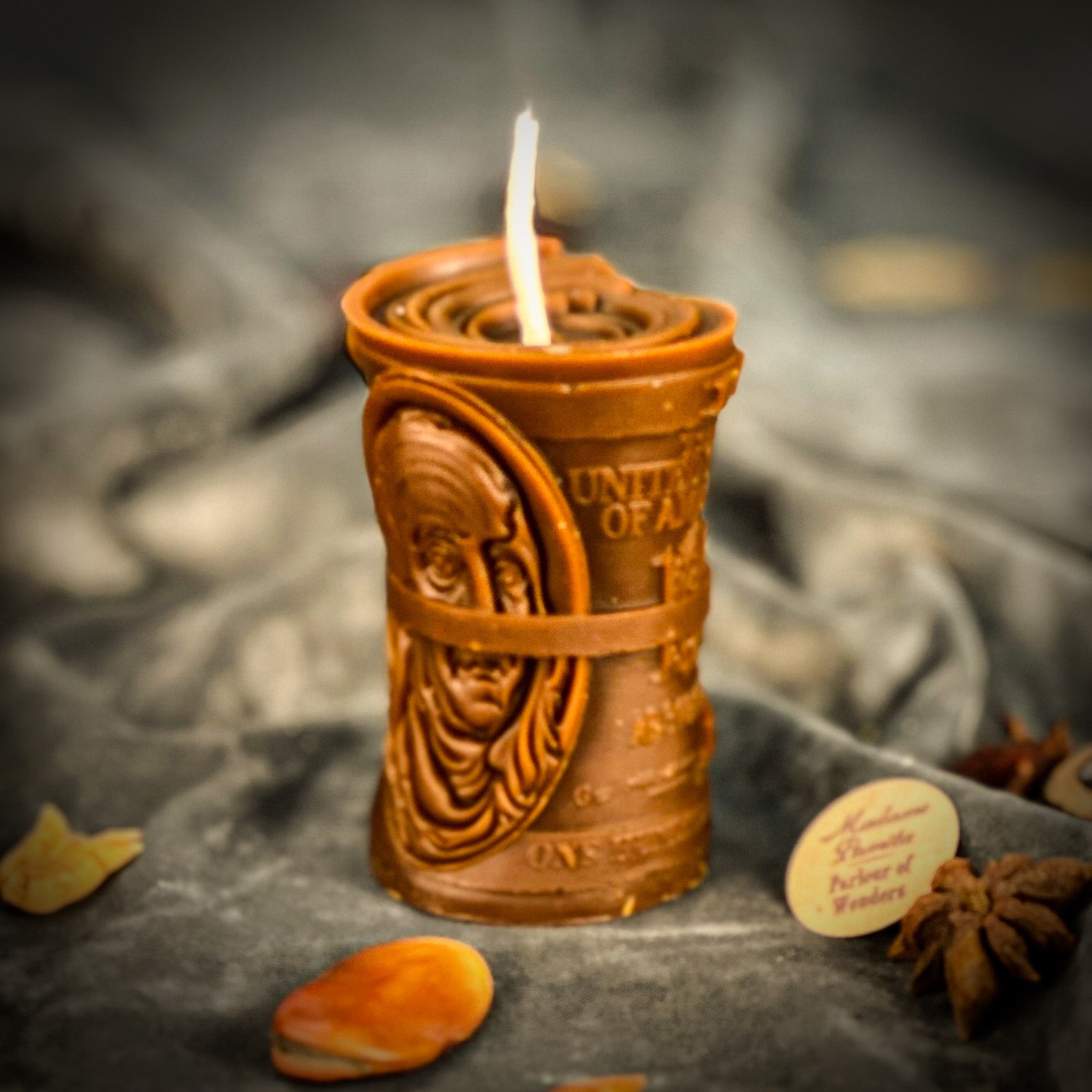 Beeswax Pay Me Spell Candle - Debt Collection & Fair Compensation