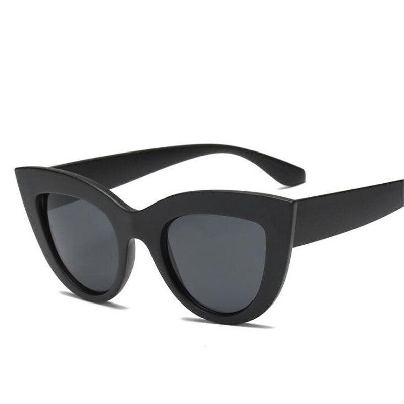 Vintage Retro Cat Eye Women Sunglasses Tinted Color Lens Men Vintage Shaped Sun Glasses Female Eyewear Blue Sunglasses Brand Designer