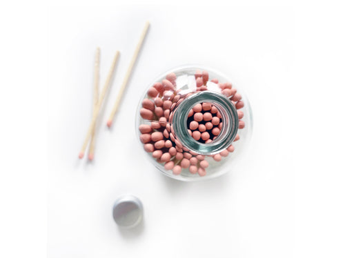 Blush Pink 4" Candle Match Jar