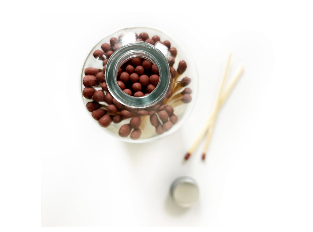 Rust Brown 4" Candle Match Jar
