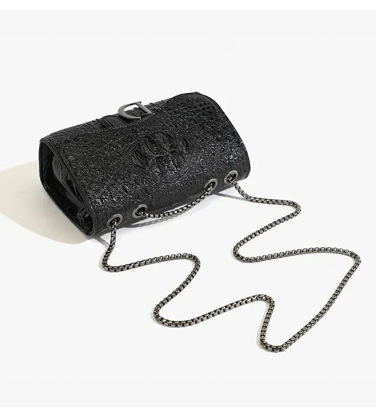 Luxury Women's Handbag with Chains & Sequins | Crossbody Shoulder Messenger Bag (Brand Design, Animal Print, Casual Purses)
