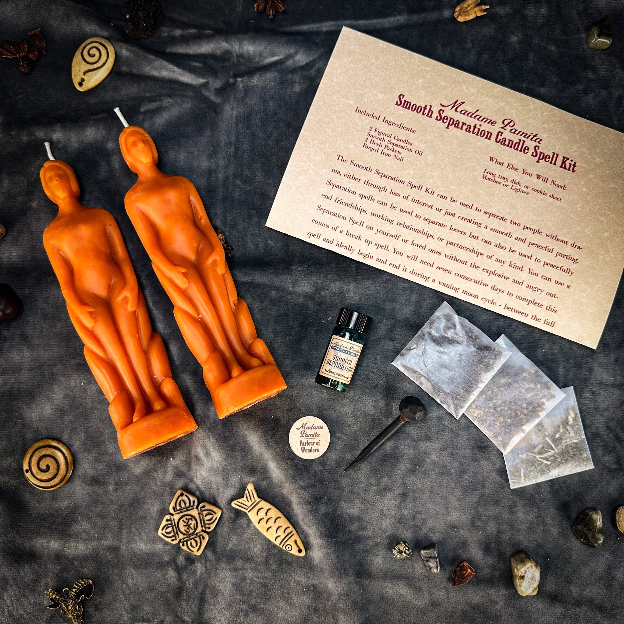 Smooth Separation Candle Spell Kit - Human/Human | Peaceful Parting