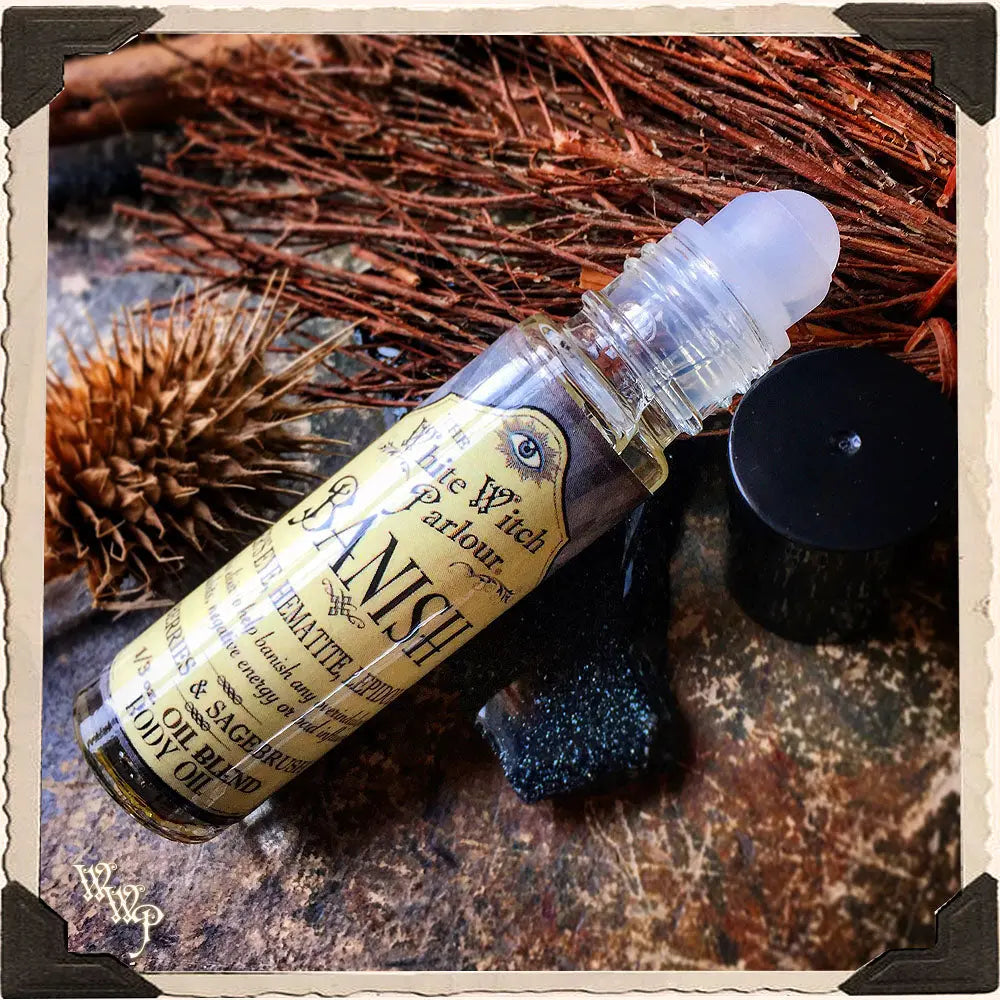 BANISH Elixir 1/3oz Body Oil Rollon. For Removing Hexes, Curses & Negative Energy.