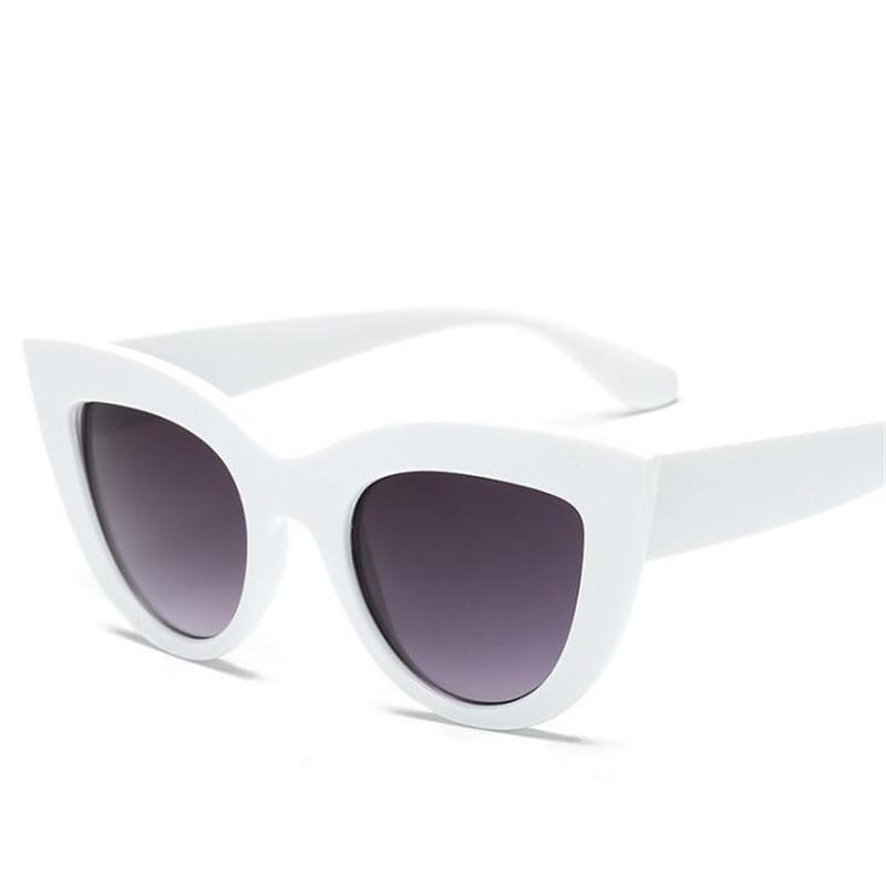 Vintage Retro Cat Eye Women Sunglasses Tinted Color Lens Men Vintage Shaped Sun Glasses Female Eyewear Blue Sunglasses Brand Designer