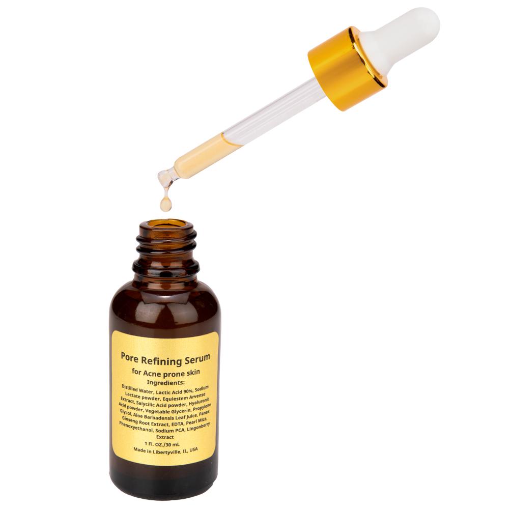 Pore Refining & Redness Relief Serum – Vegan, Gluten-Free, Hypoallergenic Brightening Formula