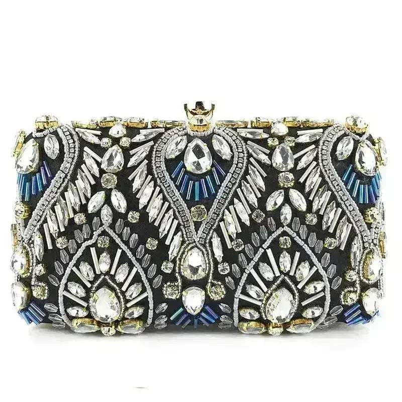 Diamond Rhinestone Clutch - Luxury Evening Minaudière | Femstylo